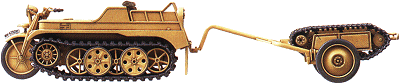 Tamiya 300032502-1:48 WWII German Chain Wheel with Goliath